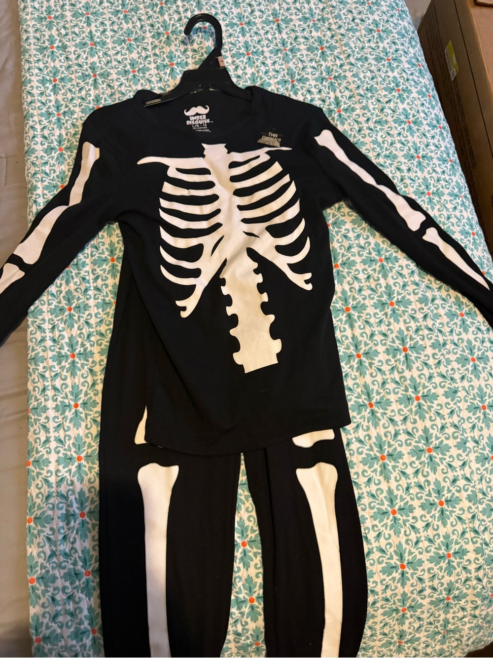 Black Kids Skeleton Matching Set - Glow Bone Graphic